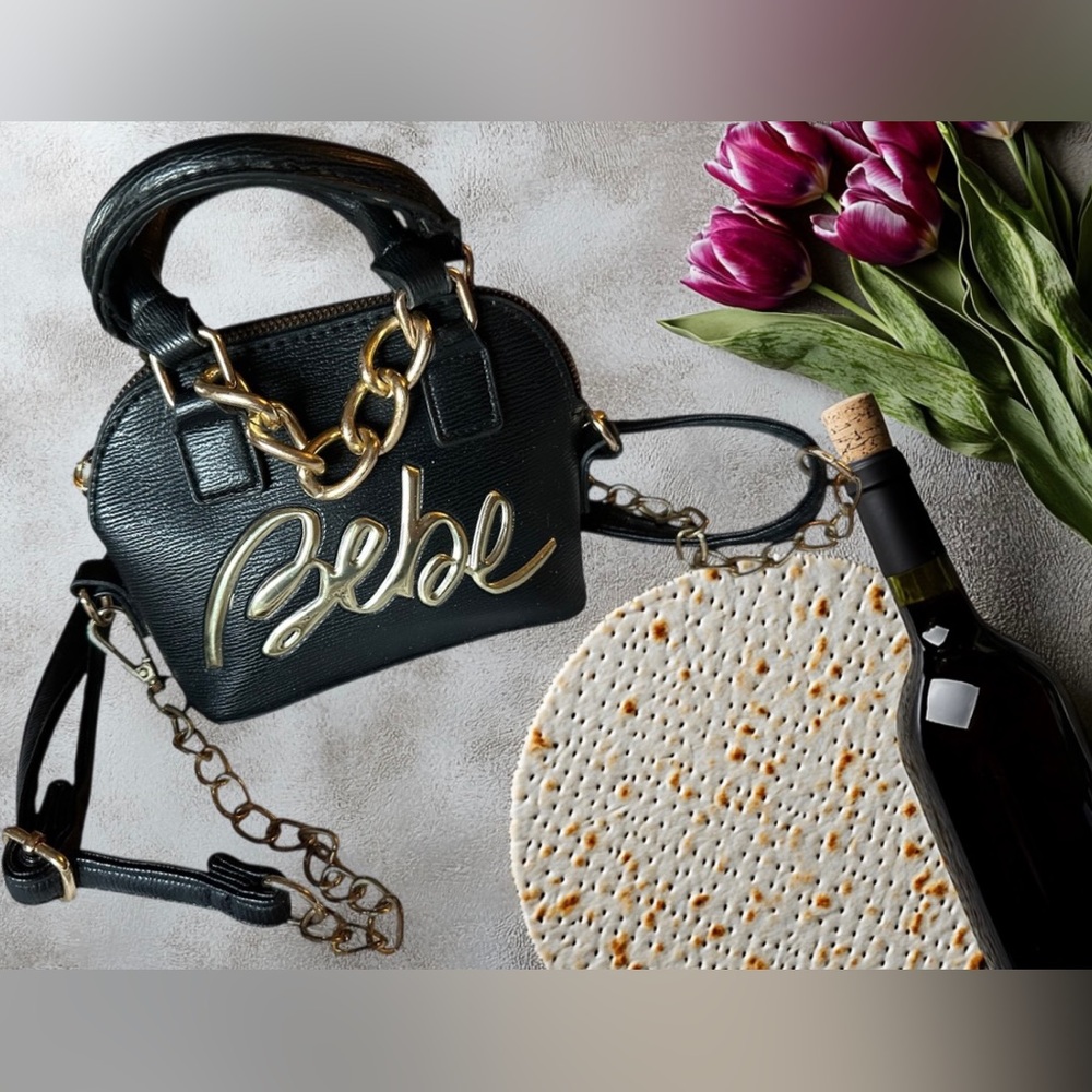 🌟Bebe Black Mini Bag with Gold Accents🌟